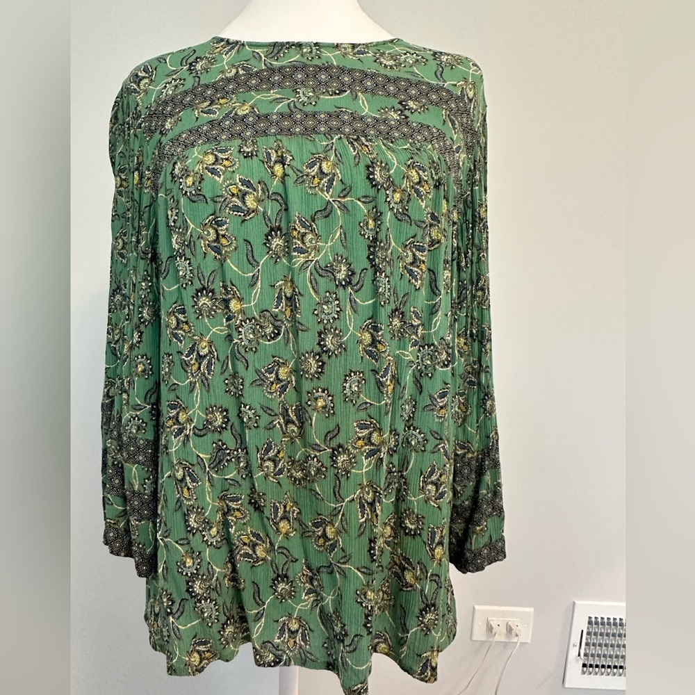 Jjill Green Pasley Blouse with Relaxed Fit size S
